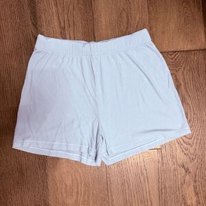 SKIMS intimates Women's Soft Blue ribbed shorts Sz M